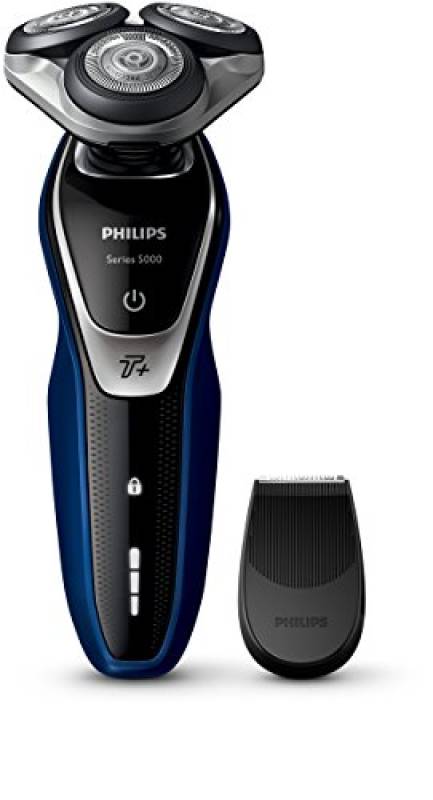 Philips Series 5000 AquaTouch Rasoio Elettrico AquaTec Wet & Dry, Lame MultiPrecision, Funzione Turbo+, Testina Flex 5 Direzioni, Rifinitore di Precisione